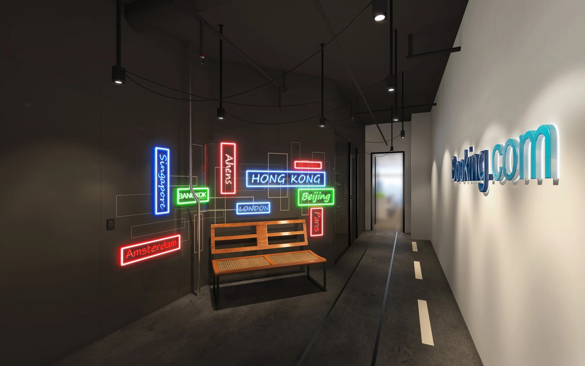 Booking.com reception design concept